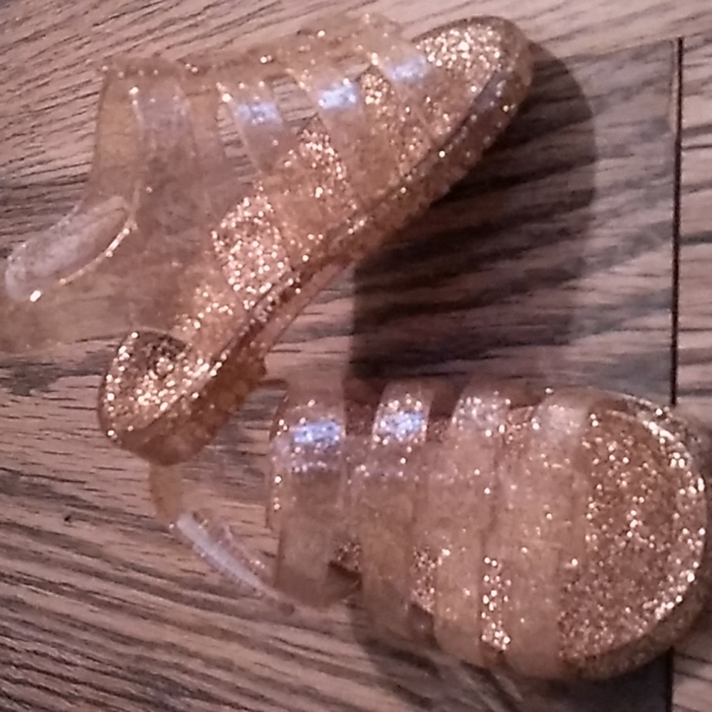 Gold sparkle Wonder Nation Girls sandals  size 3